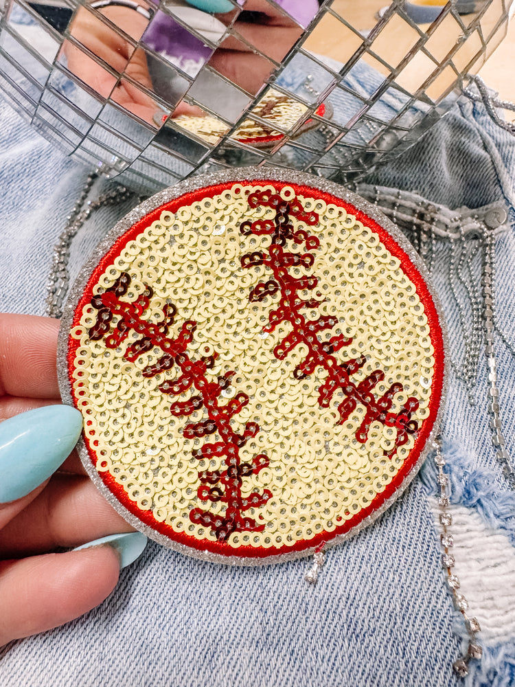 Sequin Softball Hat/Pocket Patch