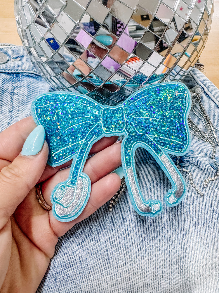 Sequin Blue Nurse Hat/Pocket Patch