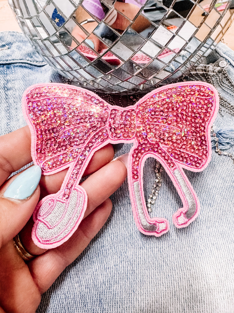 Sequin Pink Nurse Hat/Pocket Patch