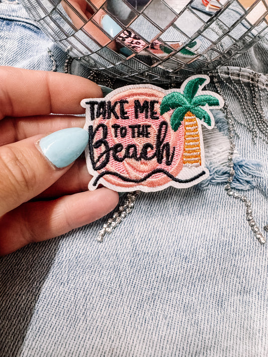 Take me to the Beach Filler Size Summer Hat/Pocket Patch