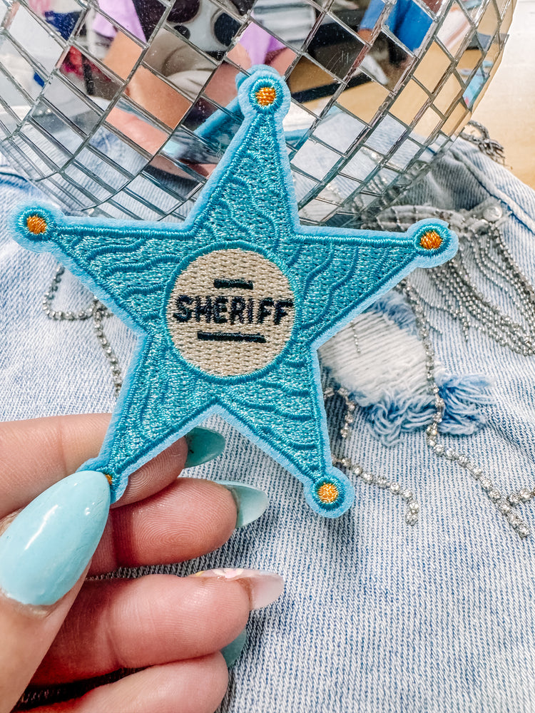 Western Patriotic Sheriff Badge Filler Size Summer Hat/Pocket Patch