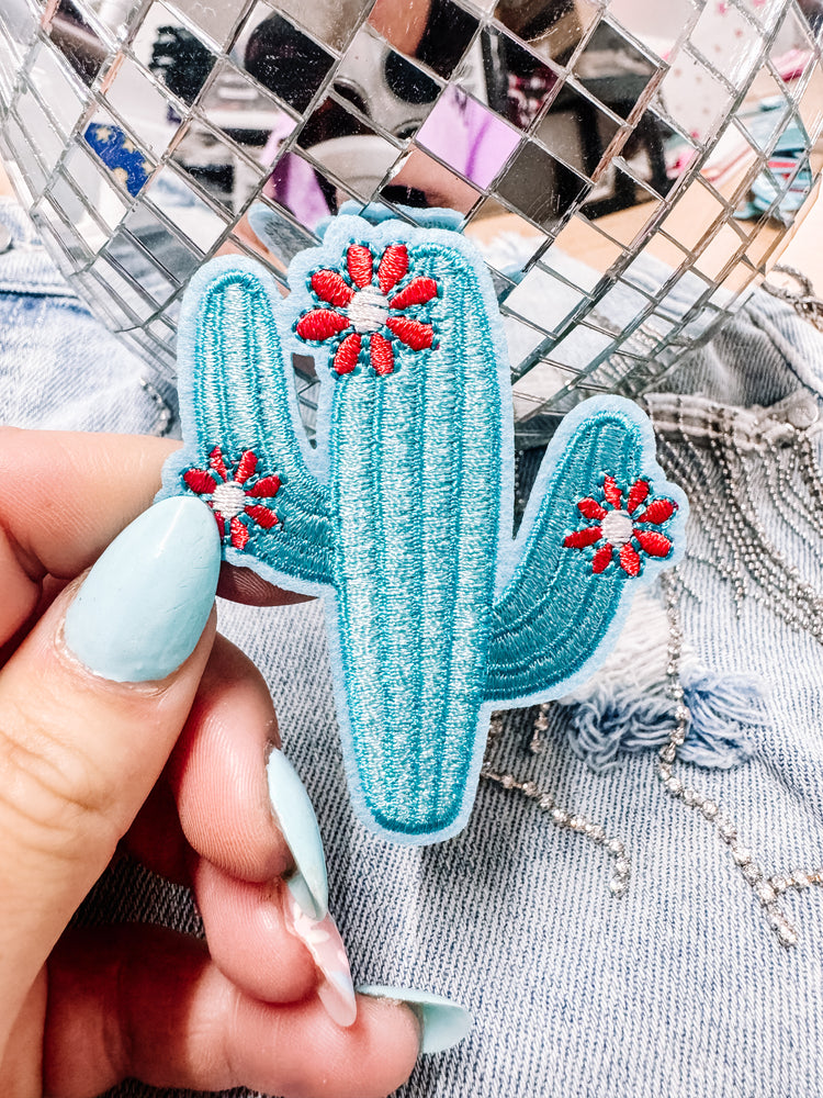 Western Patriotic Cactus Filler Size Summer Hat/Pocket Patch