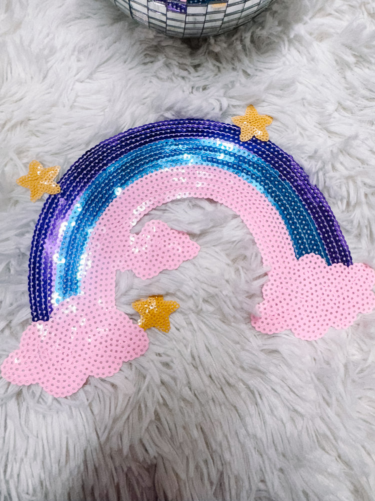 Youth Rainbow Sequin Chenille Patch