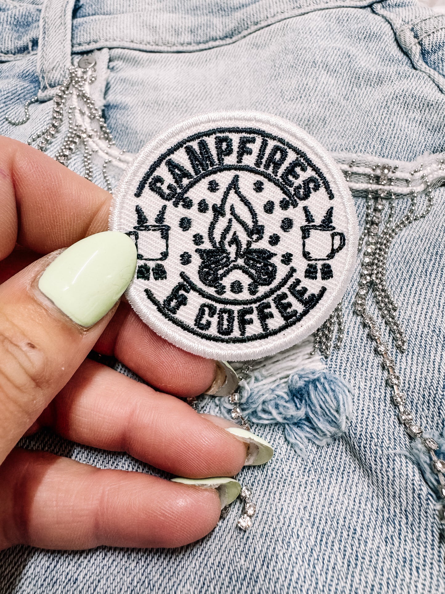 Campfires & Coffee Hat/Pocket Patch