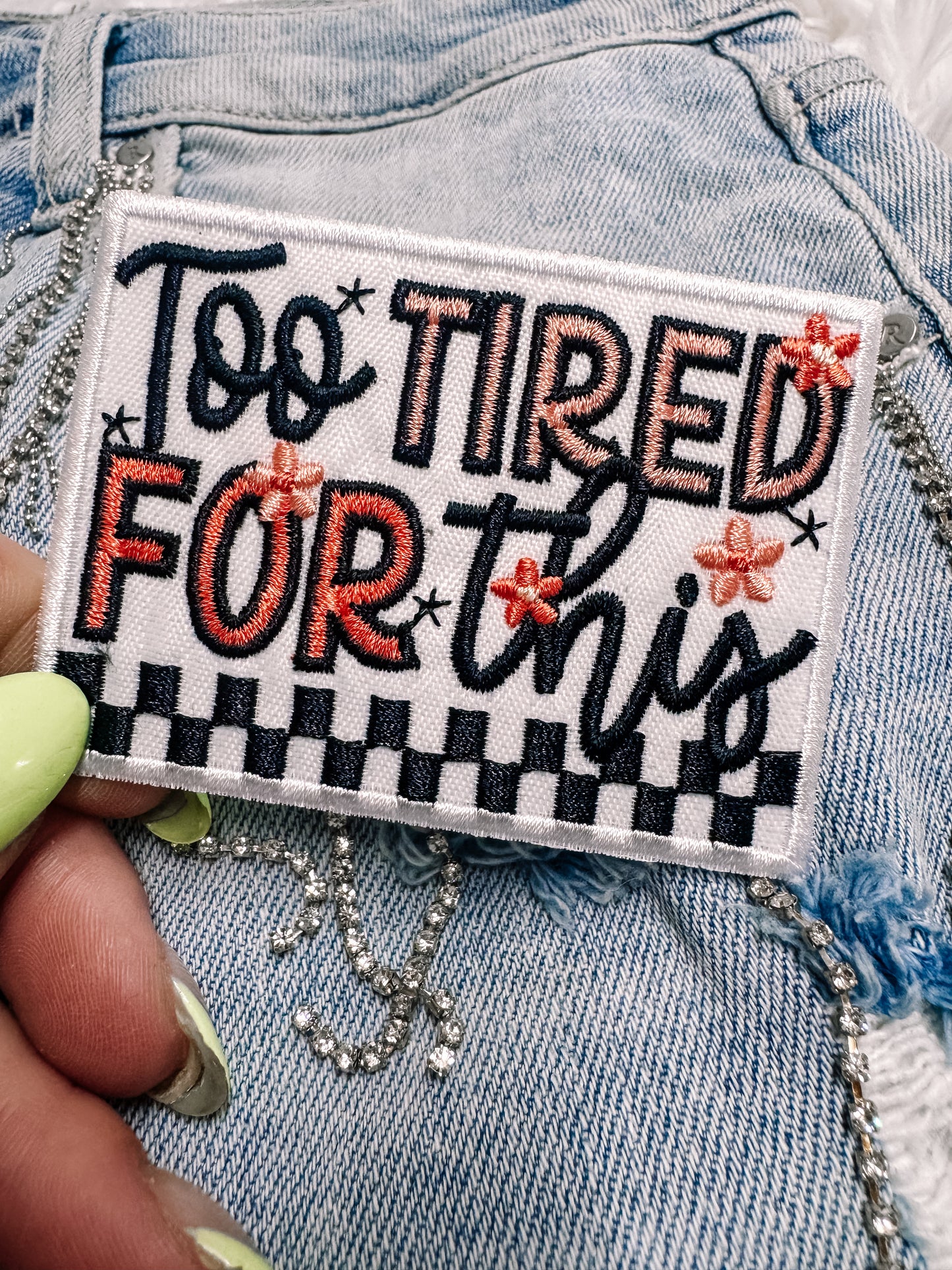 Too Tired for This Hat/Pocket Patch