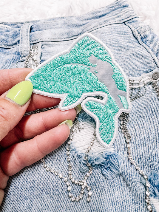 Teal Fishing Hat/Pocket Patch