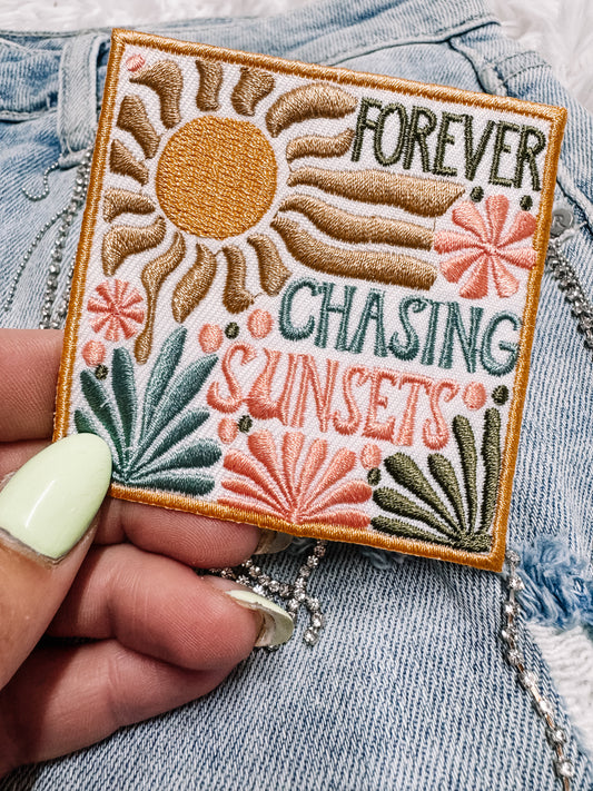 Forever Chasing Sunsets Hat/Pocket Patch
