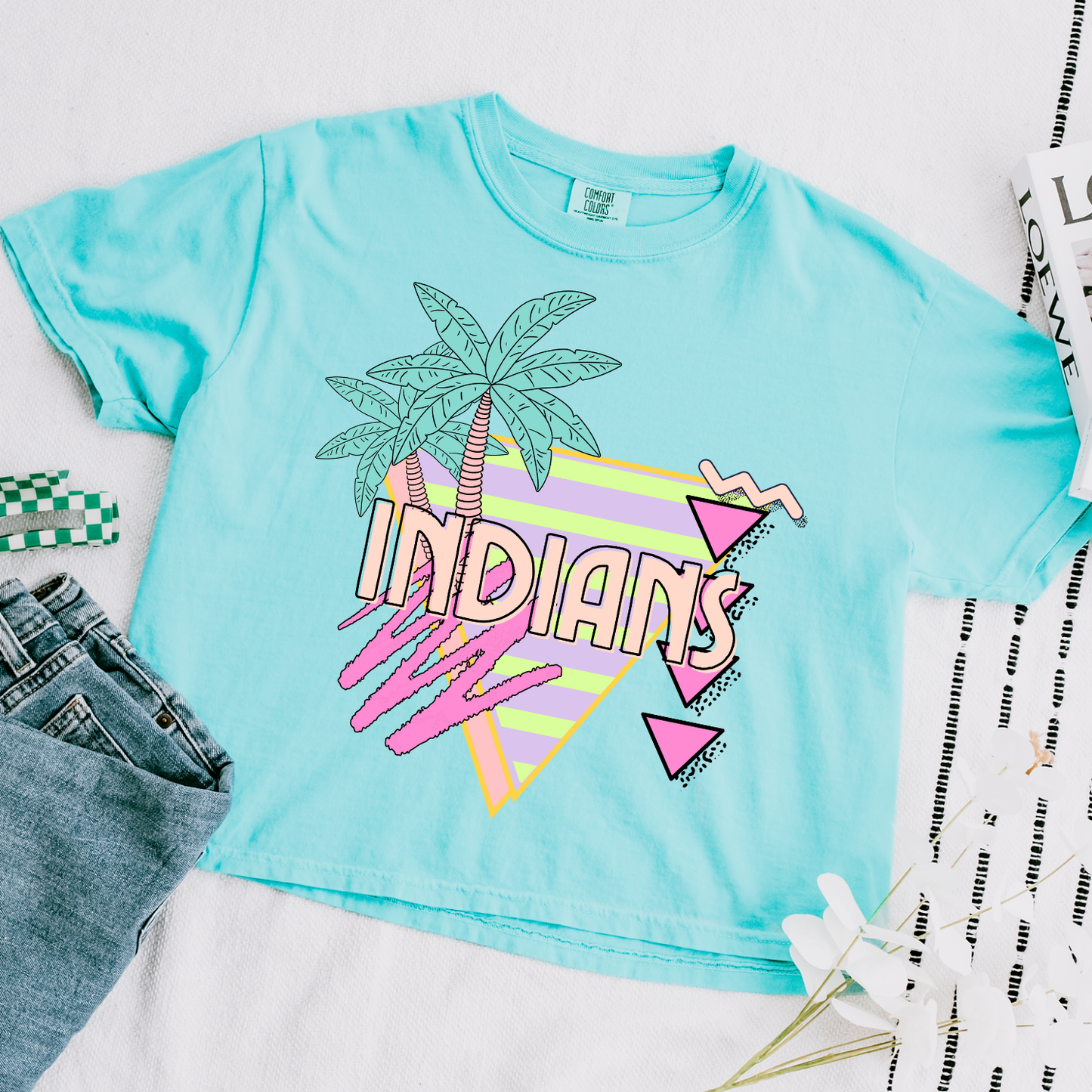 Indians Palm Tree Mascot DTF Transfer