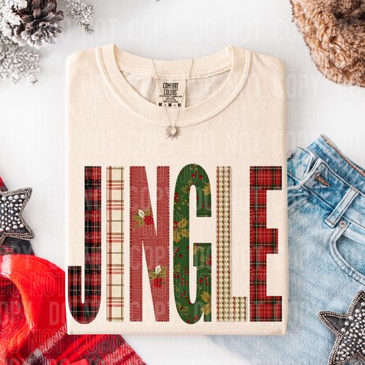 Jingle Patch Christmas DTF Transfer