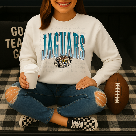 Jaguars Leopard Print Football DTF Transfers