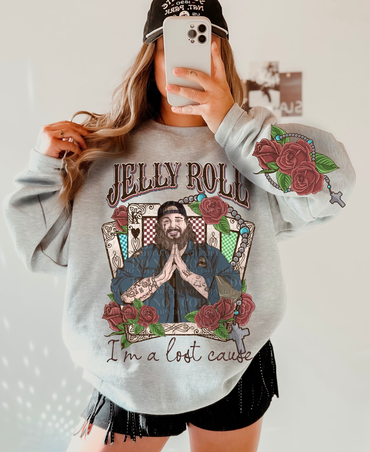 Jelly Roll Colored DTF Transfer (BOTH transfers, Pocket + Full Front)