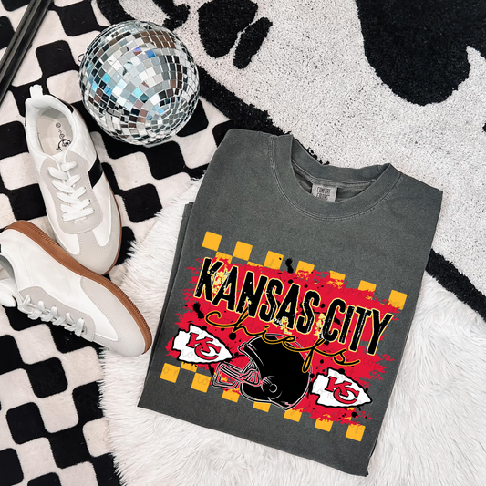 Checkered Kansas City Chiefs DTF Transfer