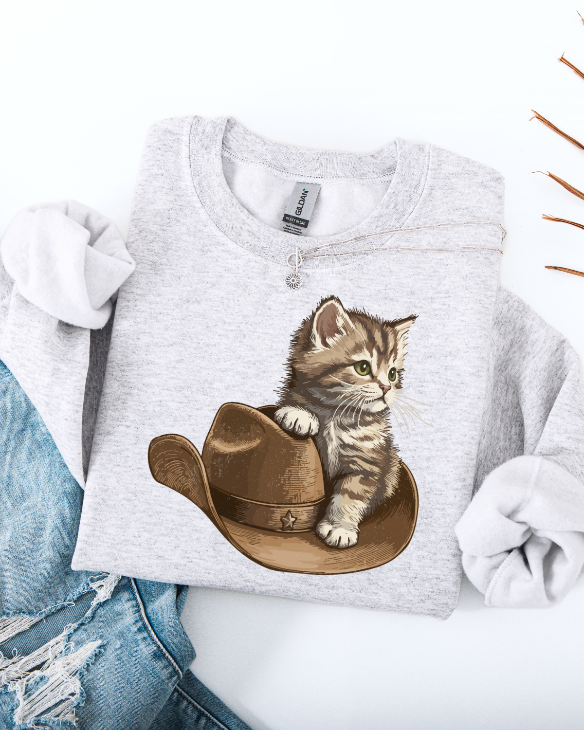 Kitten Cowboy Hat DTF Transfer