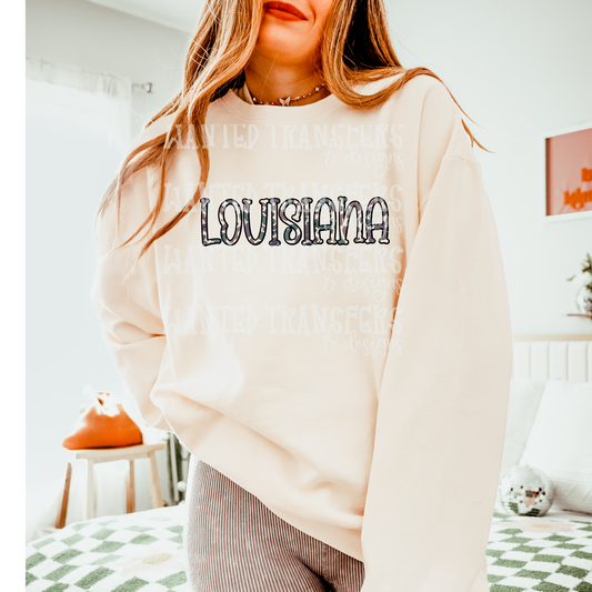 Camo State Louisiana DTF Transfer