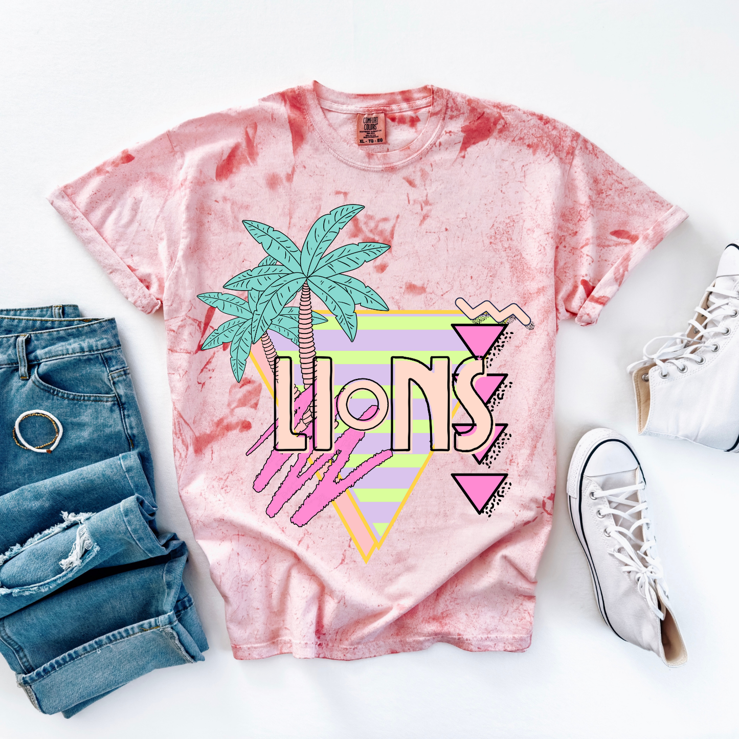 Lions Palm Tree Mascot DTF Transfer