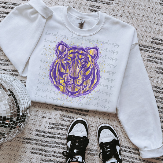 Brushstroke LSU Tigers DTF Transfer