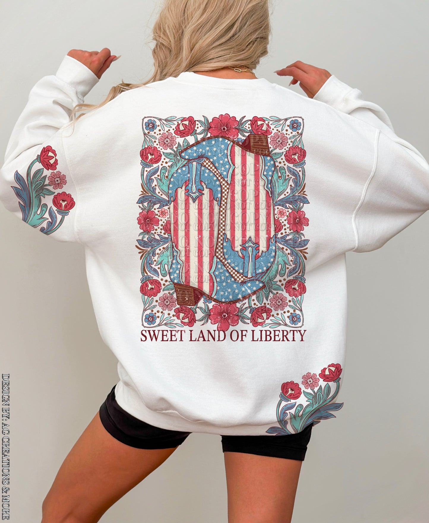 Sweet Land of Liberty Boots 4th of July DTF Transfer (SET OF BOTH TRANSFERS)