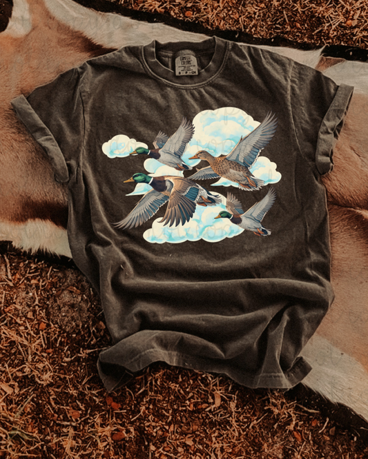 Mallards In Clouds DTF Transfer