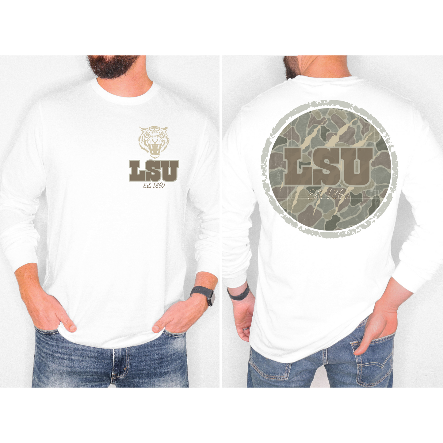 LSU Camo DTF Transfer