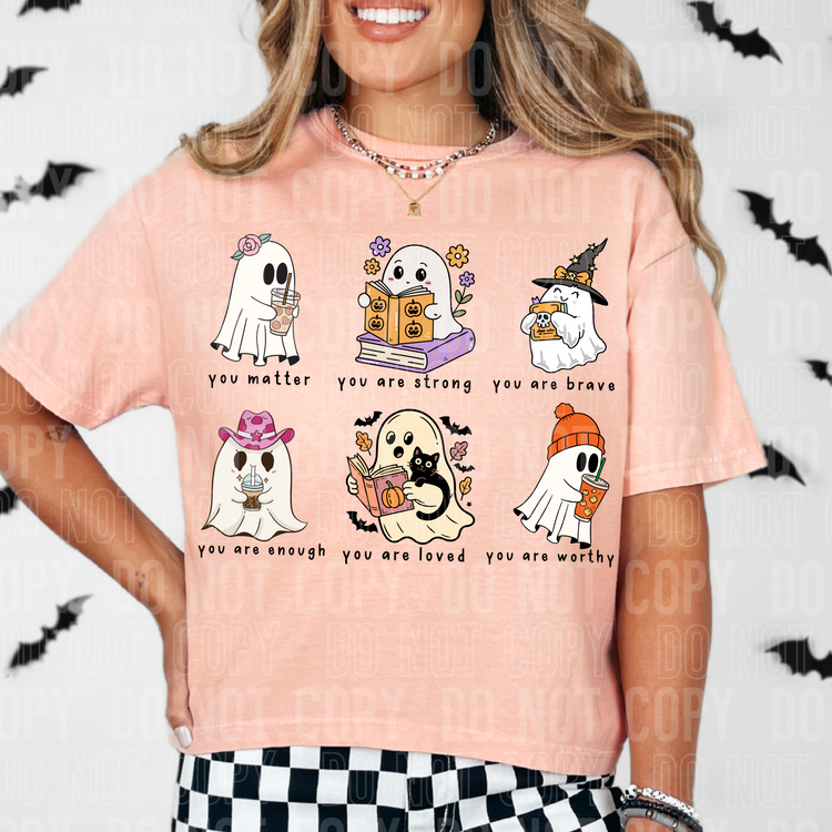 Motivational Halloween Ghosts DTF Transfer