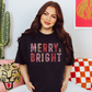 Merry & Bright Faux Sequin Christmas DTF Transfer