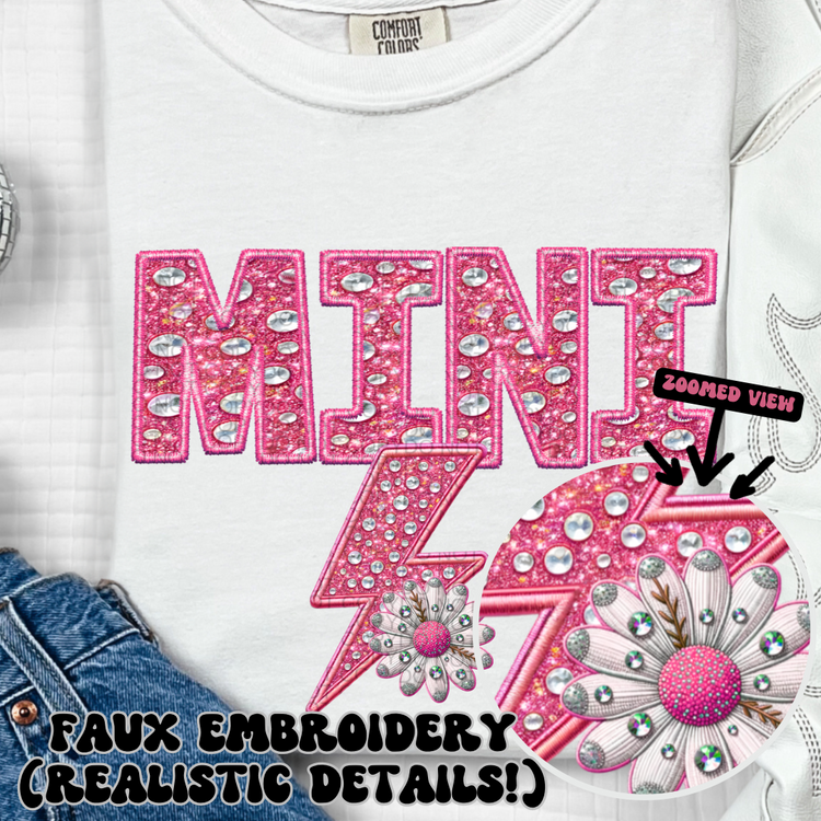 Diamond Mini Faux Embroidery DTF Transfer