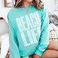 Beach Life Distressed, White DTF Transfer