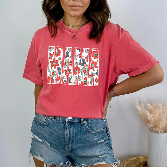 Floral Mama Patriotic 4th of July DTF Transfer