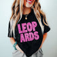 Leopards Pink Faux Embroidery Sequin School Spirit DTF Transfer