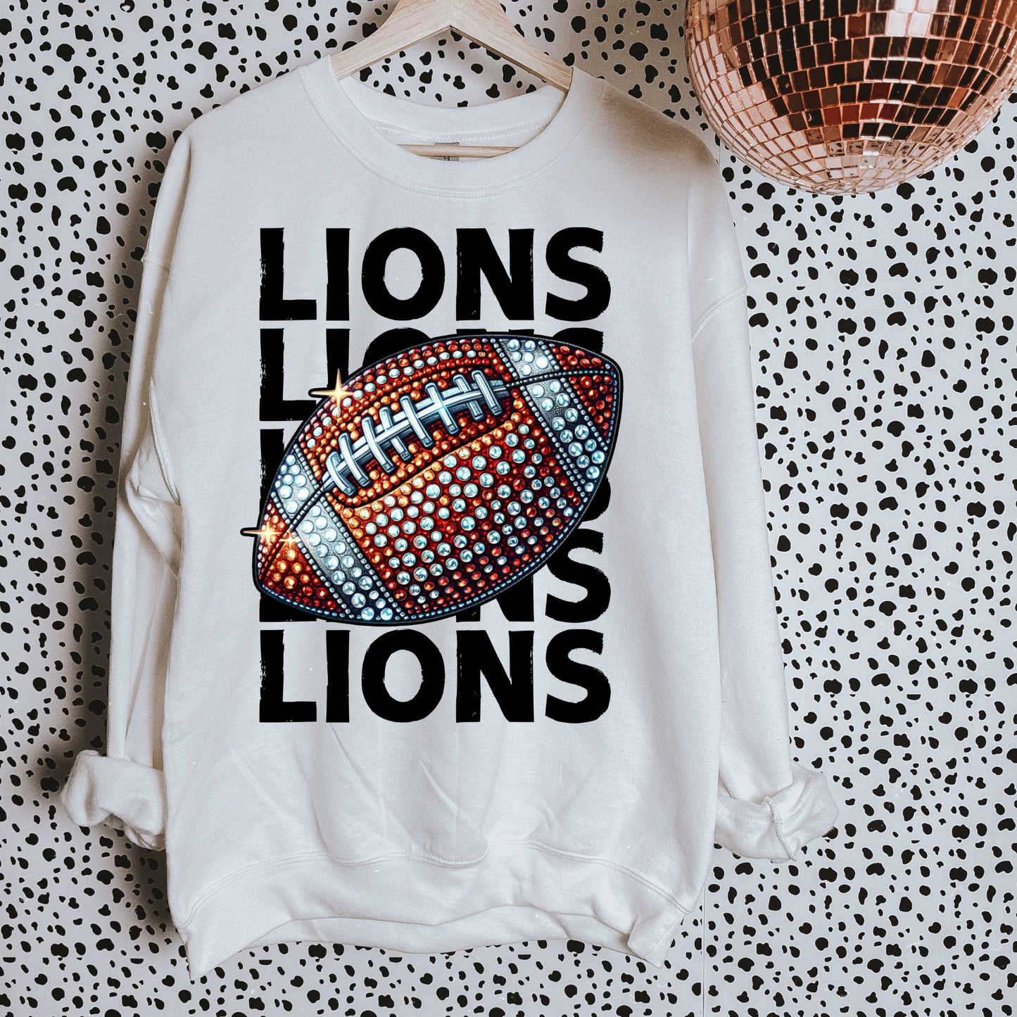 Lions Faux Sequin DTF Transfer