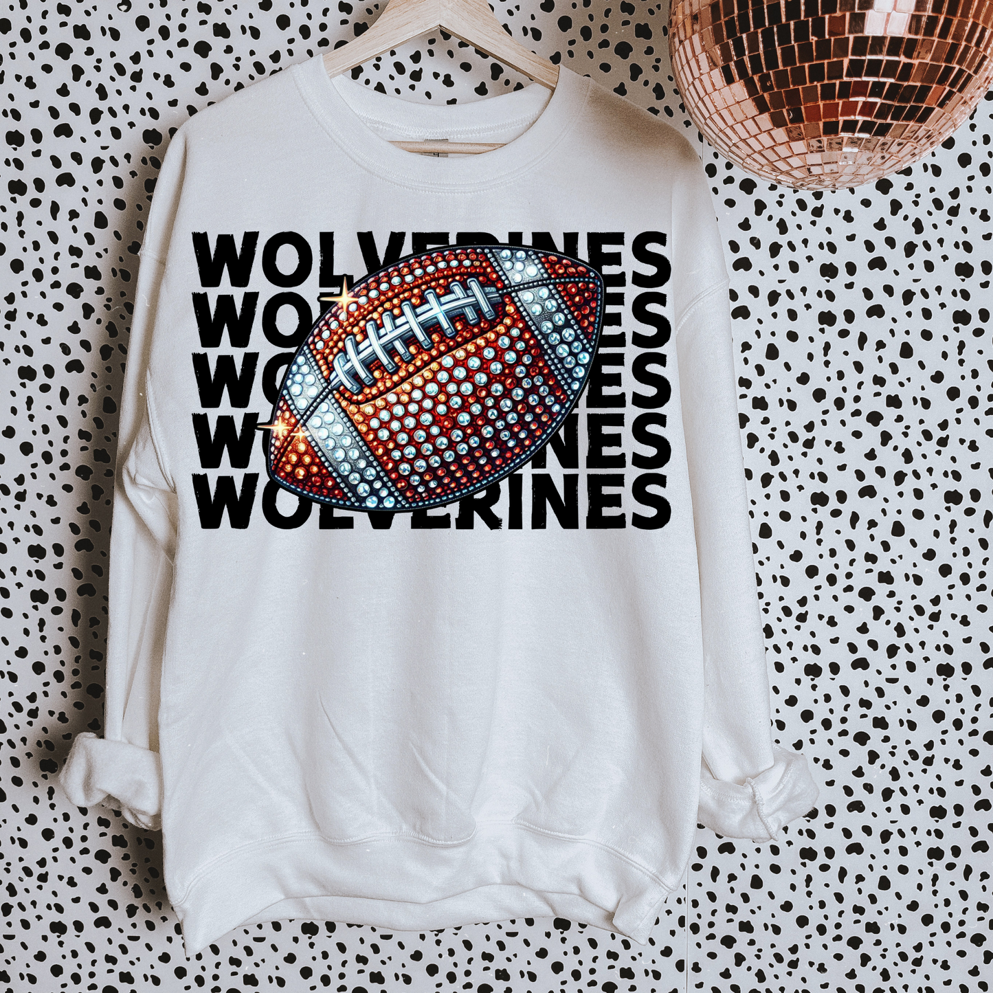 Wolverines Faux Sequin DTF Transfer