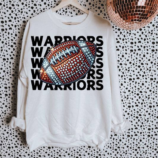 Warriors Faux Sequin DTF Transfer