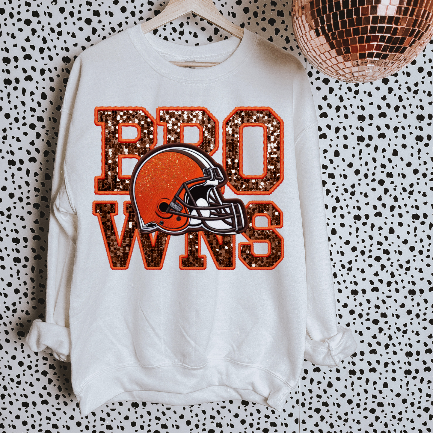 Browns Faux Sequin DTF Transfer