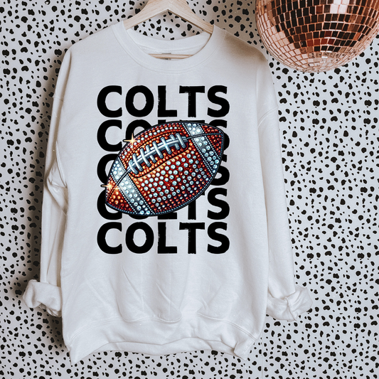 Colts Faux Sequin DTF Transfer