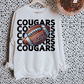 Cougars Faux Sequin Football DTF Transfer