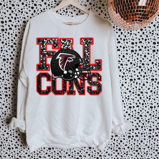 Falcons Faux Sequin DTF Transfer