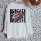 Bobcats Faux Sequin Football DTF Transfer