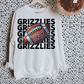 Grizzlies Faux Sequin Football DTF Transfer