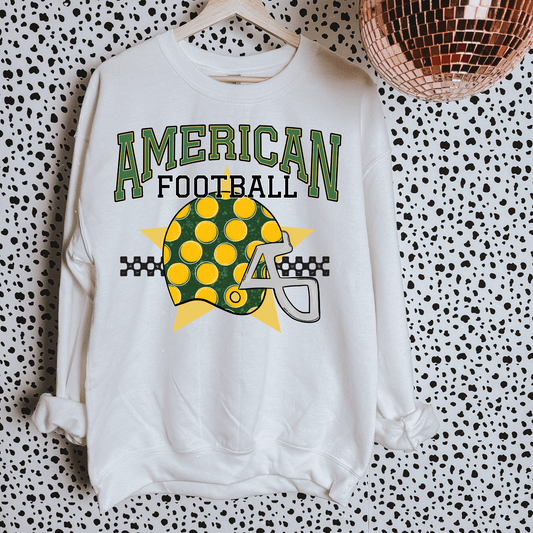 Green + Yellow American Football DTF Transfer