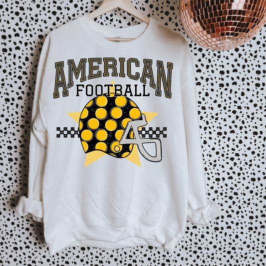 Yellow + Black American Football DTF Transfer