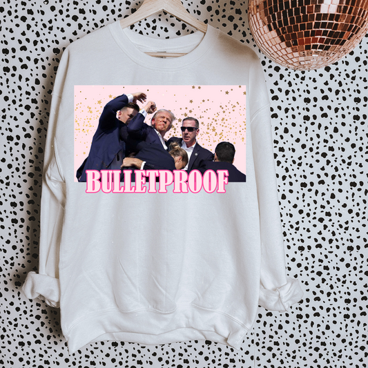 Pink Bulletproof Trump Political DTF Transfer