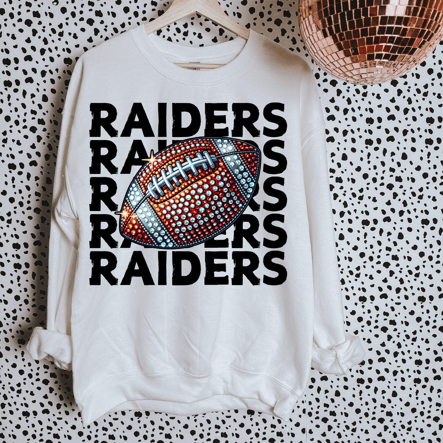 Raiders Faux Sequin DTF Transfer