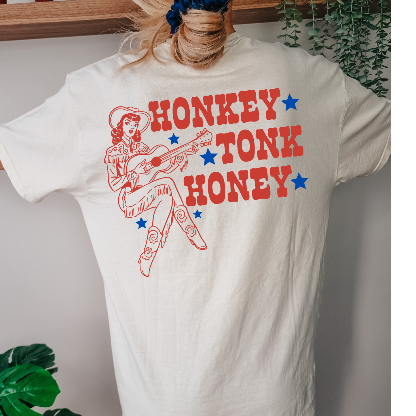 Honky Tonk Honey Western DTF Transfer