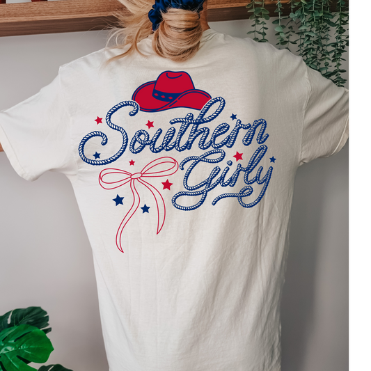 Red & Blue Southern Girly Western DTF Transfer