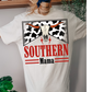 Southern Mama Red & Cow Print Western DTF Transfer