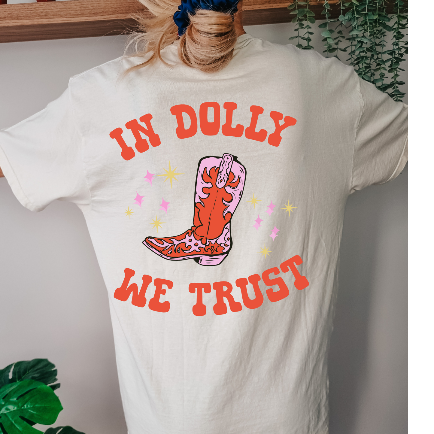 In Dolly we Trust DTF Transfer