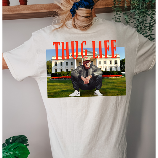 Thug Life Red Trump DTF Transfer