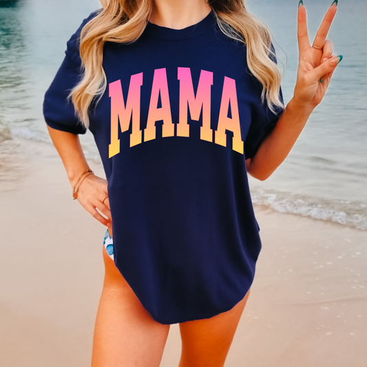 Varsity Neon Ombre Mama DTF Transfer