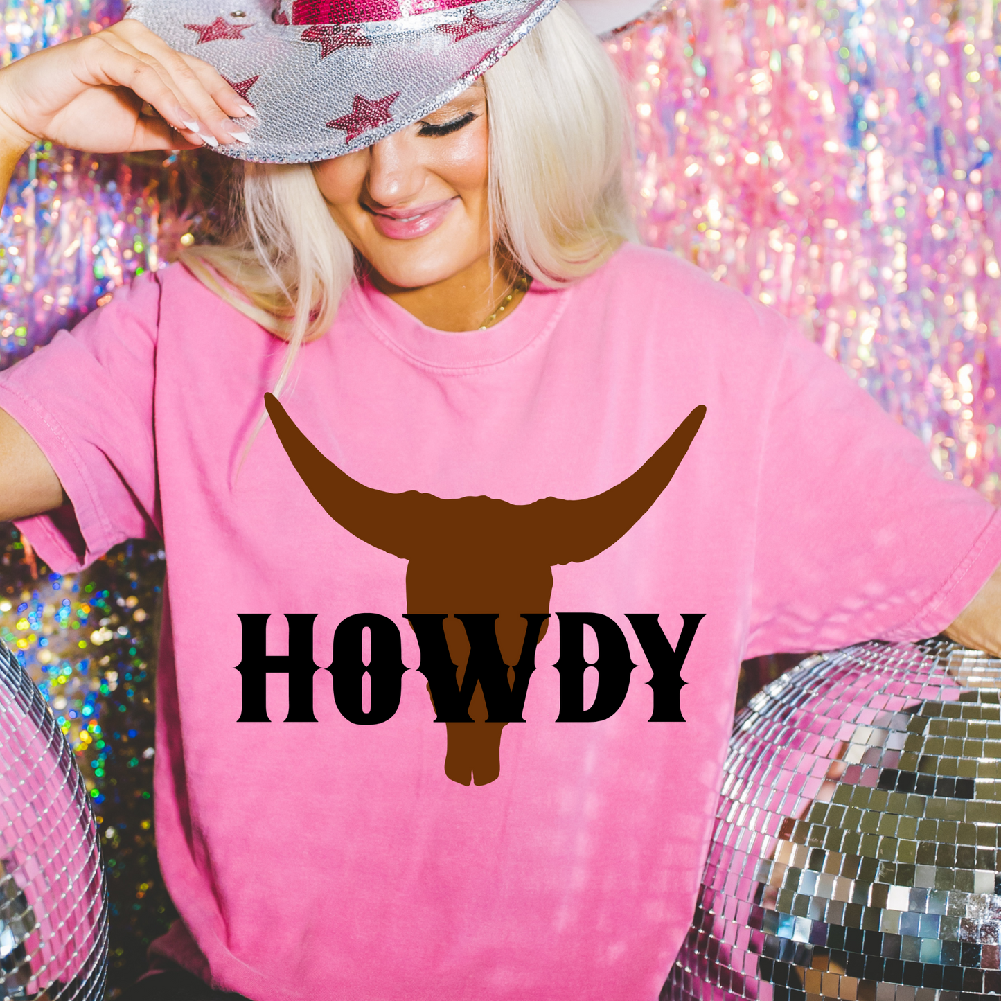 Howdy Brown Cowskull DTF Transfer