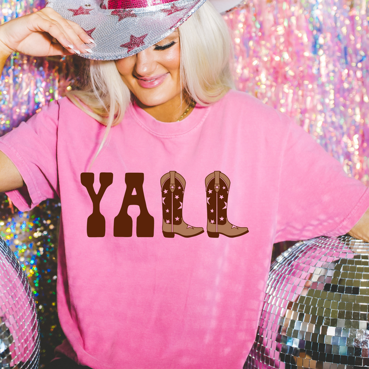 Yall Cowgirl Boots DTF Transfer